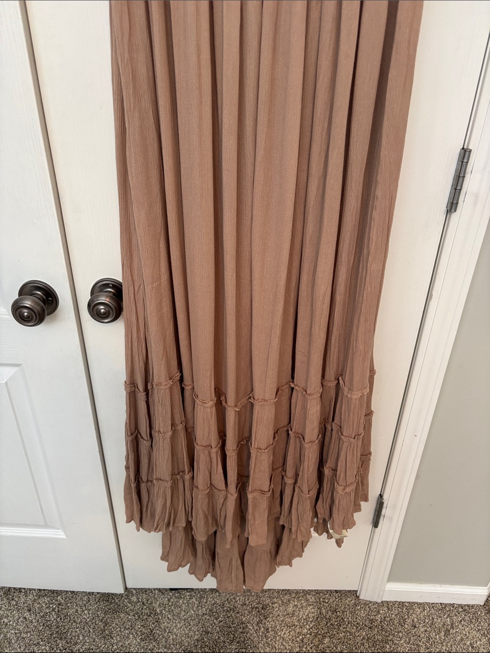Free People Tan Extratropical Maxi Dress size Large - Picture 5 of 9